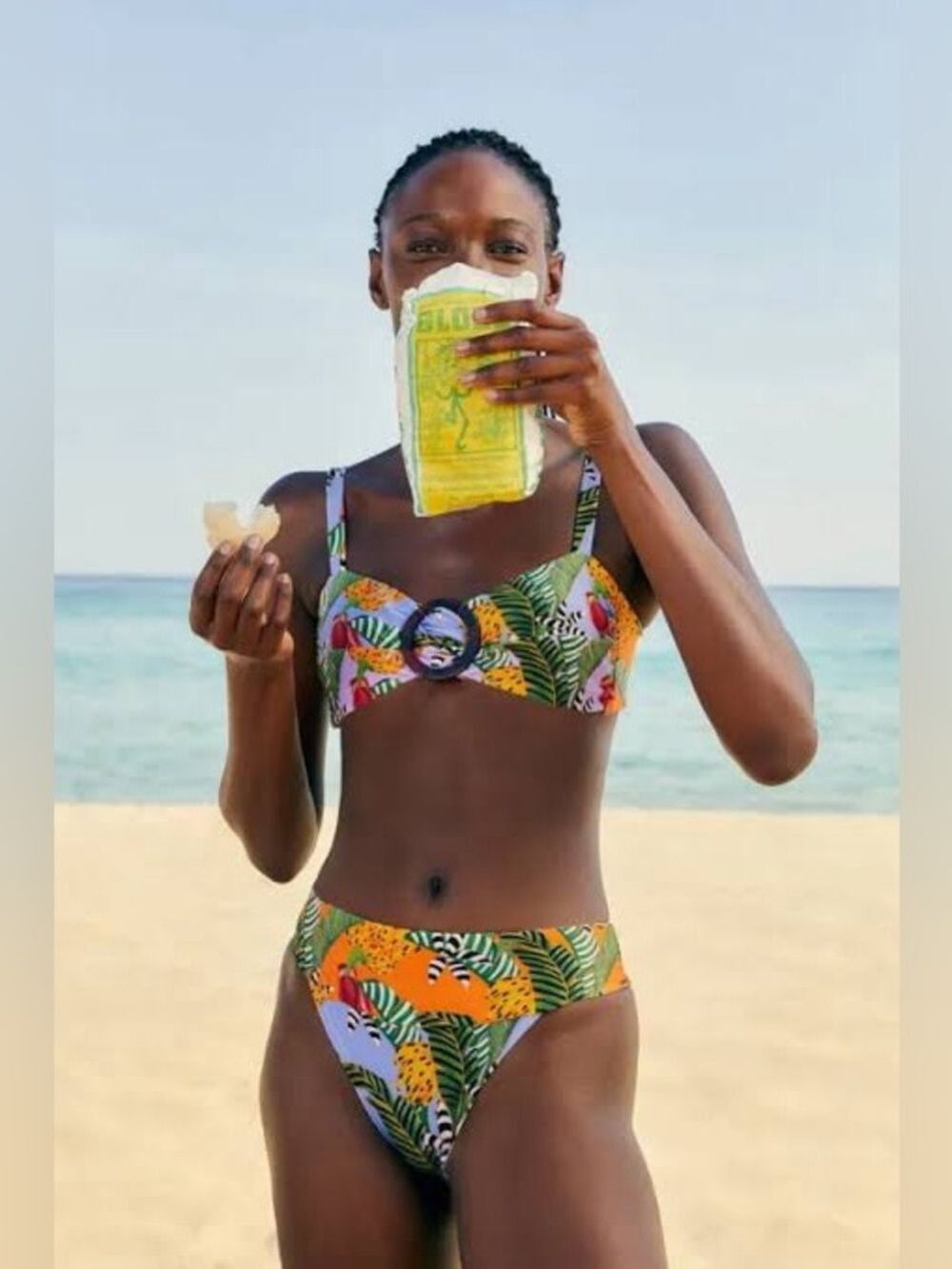 Set - Farm Rio Striped Bananas Bikini - Picture 6 of 9